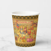 Weiße Alice im Wunderland Pappbecher (Vorderseite)