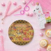 Weiße Alice im Wunderland Pappteller (Party)