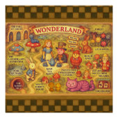 Weiße Alice im Wunderland Poster (Vorderseite)