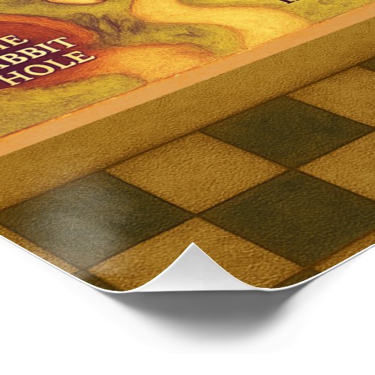 Weiße Alice im Wunderland Poster (Ecke)