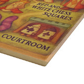 Weiße Alice im Wunderland Schneidebrett (Ecke)