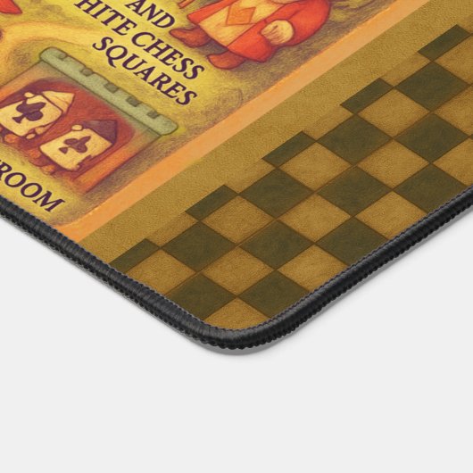 Weiße Alice im Wunderland Schreibtischunterlage (Ecke)