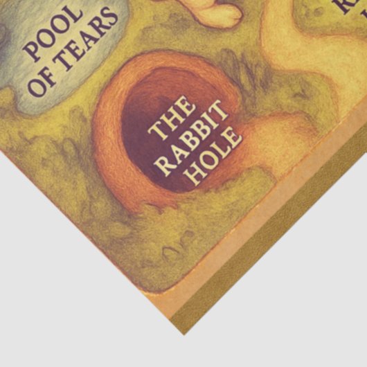 Weiße Alice im Wunderland Seidenpapier (Ausschnitt)