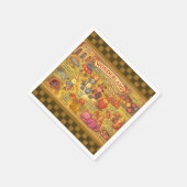 Weiße Alice im Wunderland Serviette (Ecke)