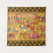 Weiße Alice im Wunderland Wandteppich (Vorderseite)