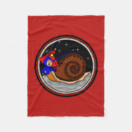 Weiße Alien Fleecedecke