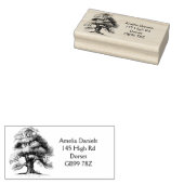 Weiße alte Eiche Rücksendeadresse Gummi Briefmarke Gummistempel (Stempel)