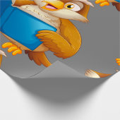 Weiße alte Eule Geschenkpapier