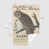 Weiße alte Eule Golfhandtuch (Insitu)