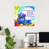 Weiße alte Eule Poster (Heimbüro)