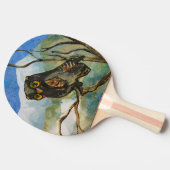 Weiße alte Eule Tischtennis Schläger (Seitenansicht)