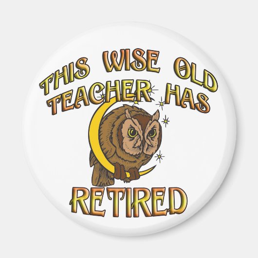 Weiße Alte Lehrerin Magnet (Vorne)