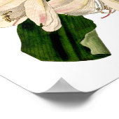 Weiße Amaryllis Botanisch Poster (Ecke)