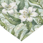 Weiße Amaryllis und Snowdrops Wintry Throw Kissen Kurzer Tischläufer (Ecke)