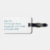 Weiße Amaryllis und Weihnachtsbaum Gepäckanhänger (Rückseite horizontal)