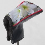 Weiße Amaryllis und Weihnachtsbaum Golf Headcover (3/4 Vorderseite)