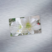 Weiße Amaryllis und Weihnachtsbaum Magnetische Visitenkarte (Beispiel)