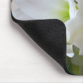 Weiße Amaryllis und Weihnachtsbaum Mousepad (Ecke)