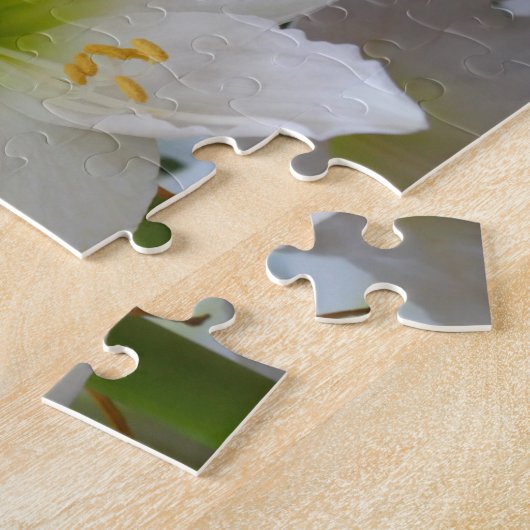 Weiße Amaryllis und Weihnachtsbaum Puzzle (Seite)