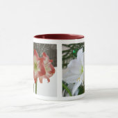 Weiße Amaryllis und Weihnachtsbaum Tasse (Zentrum)