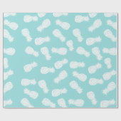 weiße Ananas auf beliebigem Hintergrund Geschenkpapier (Flach)