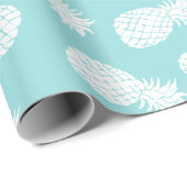 weiße Ananas auf beliebigem Hintergrund Geschenkpapier (Rolleneckpunkt)