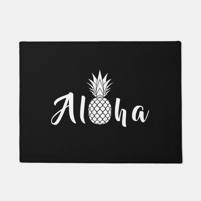 Weiße Ananas Hawaiian Aloha Doormat Fußmatte (Vorderseite)