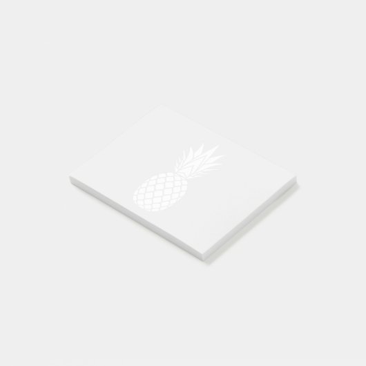 Weiße Ananas Post-it Klebezettel (angewinkelt)