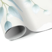 Weiße Anemone & Eukalyptus Ostern Geschenkpapier (Rolleneckpunkt)