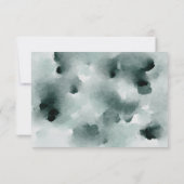 Weiße Anemonen und Rose Wahlmenü Hochzeit RSVP (Rückseite)