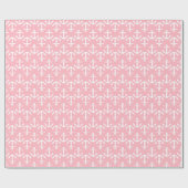 Weiße Anker im 2-Richtungs-Muster Rosa Geschenkpapier (Flach)