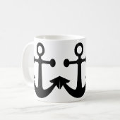 Weiße Anker-Kaffeetasse Kaffeetasse (Vorderseite Links)