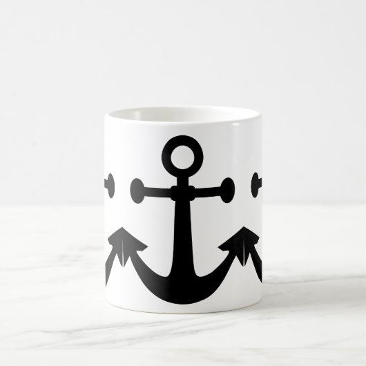 Weiße Anker-Kaffeetasse Kaffeetasse (Mittel)