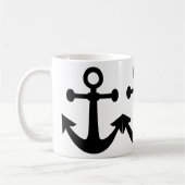 Weiße Anker-Kaffeetasse Kaffeetasse (Links)