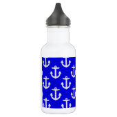Weiße Anker mit blauem Hintergrund Trinkflasche (Links)