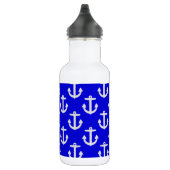Weiße Anker mit blauem Hintergrund Trinkflasche (Rechts)