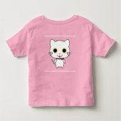 Weiße anthropomorphe Katze Kleinkind T-shirt (Rückseite)