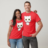 Weiße anthropomorphe Katze T-Shirt (Unisex)
