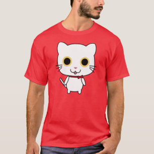 Weiße anthropomorphe Katzen-Cliparts T-Shirt