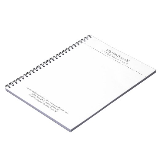 Weiße Anwälte auf dem Rechtsweg Hervorragend tradi Notizblock (Linke Seite)