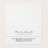 Weiße Anwälte auf dem Rechtsweg Hervorragend tradi Visitenkarten (Außenseite Aufgefaltet)