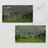 weiße Apfelbaum-Blumen Visitenkarte (Vorne/Hinten)