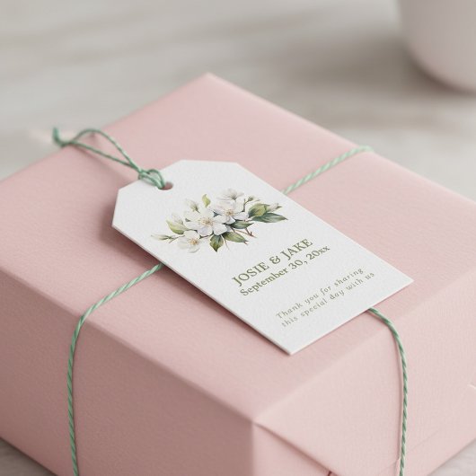 Weiße Apfelblüte Blume Gutes Geschenkanhänger