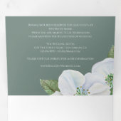 Weiße Apfelblüte in einer Einladung zur Hochzeit (Innen Erste Seite)