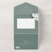 Weiße Apfelblüte in einer Hochzeit All In One Einladung (Außenbereich)