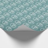 Weiße Aquamarine Fragezeichen Geschenkpapier (Ecke)