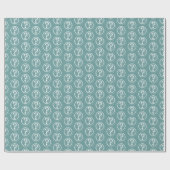 Weiße Aquamarine Fragezeichen Geschenkpapier (Flach)