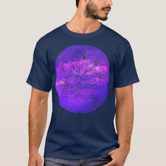 Weiße Aquarell-Pfingstrose T-Shirt