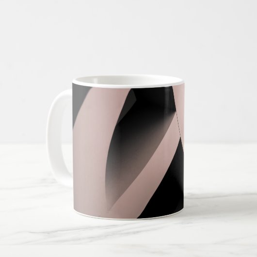 WEISSE ARCHITEKTURELLE DESIGN KAFFEETASSE (Vorderseite Links)