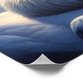 Weiße arktische Wölfe im Schnee Poster (Ecke)